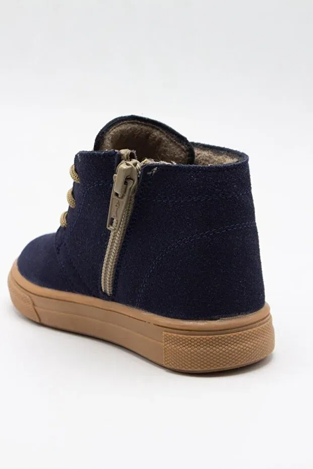 Детские ботинки для девочек на шнуровке Sermoda, Navy Blue — фото 2