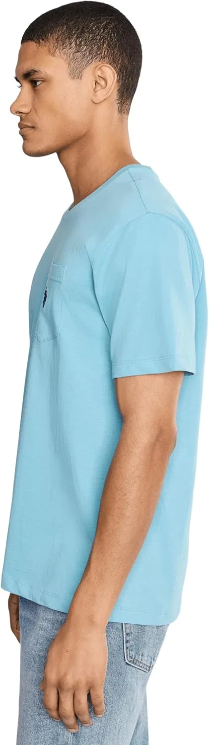 Мужская футболка с нагрудным карманом U.S. Polo Assn., Canyon Blue — фото 3