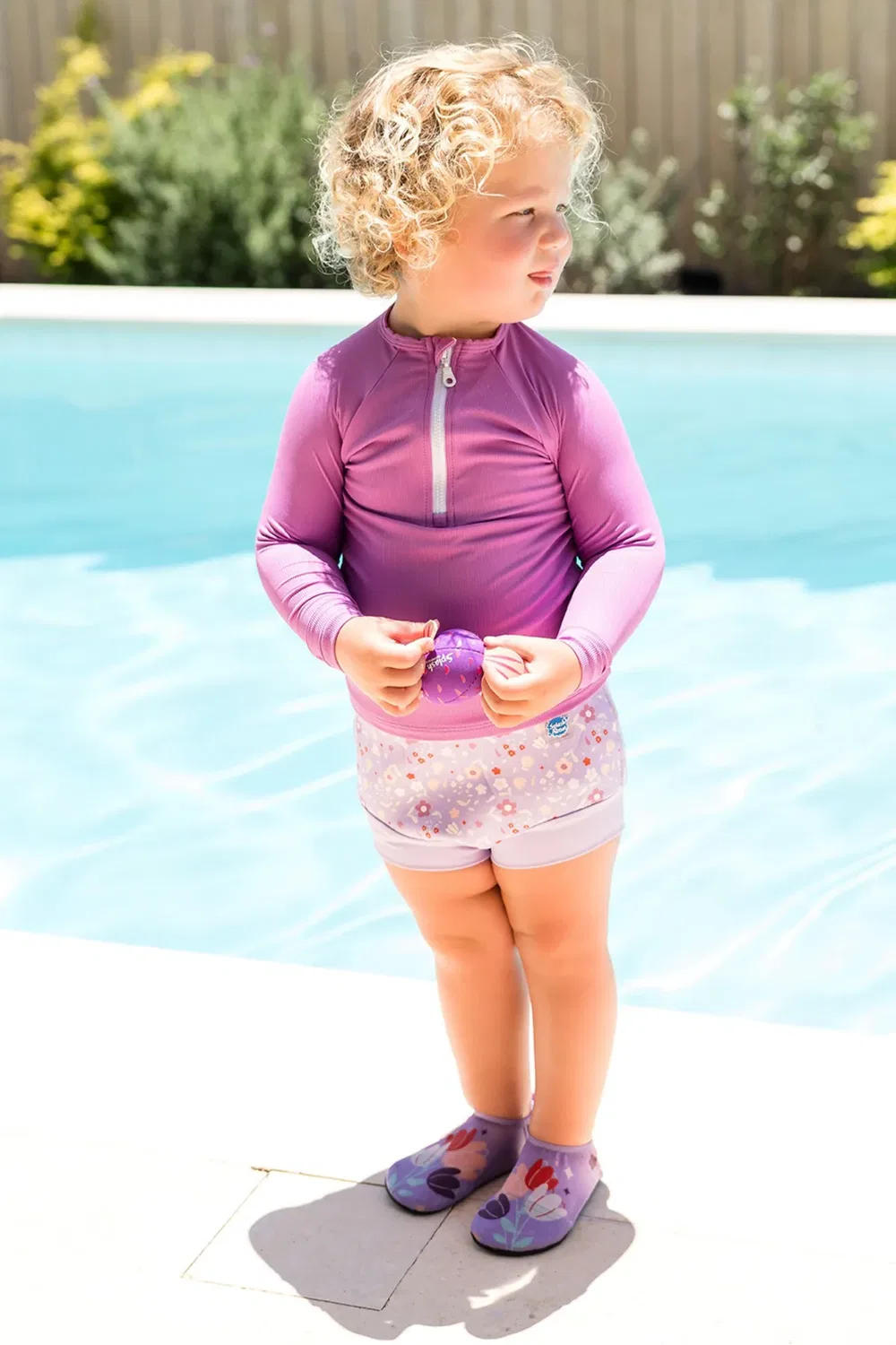 Многоразовый плавательный подгузник Happy Nappy Lilac Spring, Splash About, Lilac — фото 4
