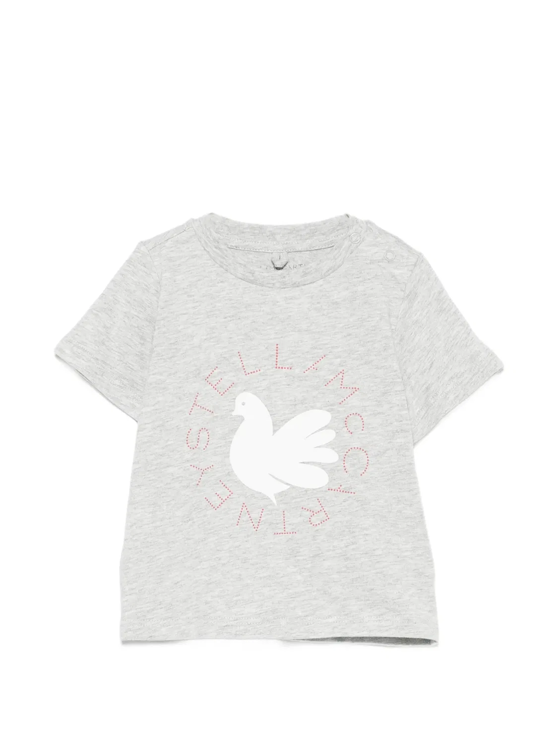 Футболка с принтом и логотипом Stella Mccartney Kids, серый