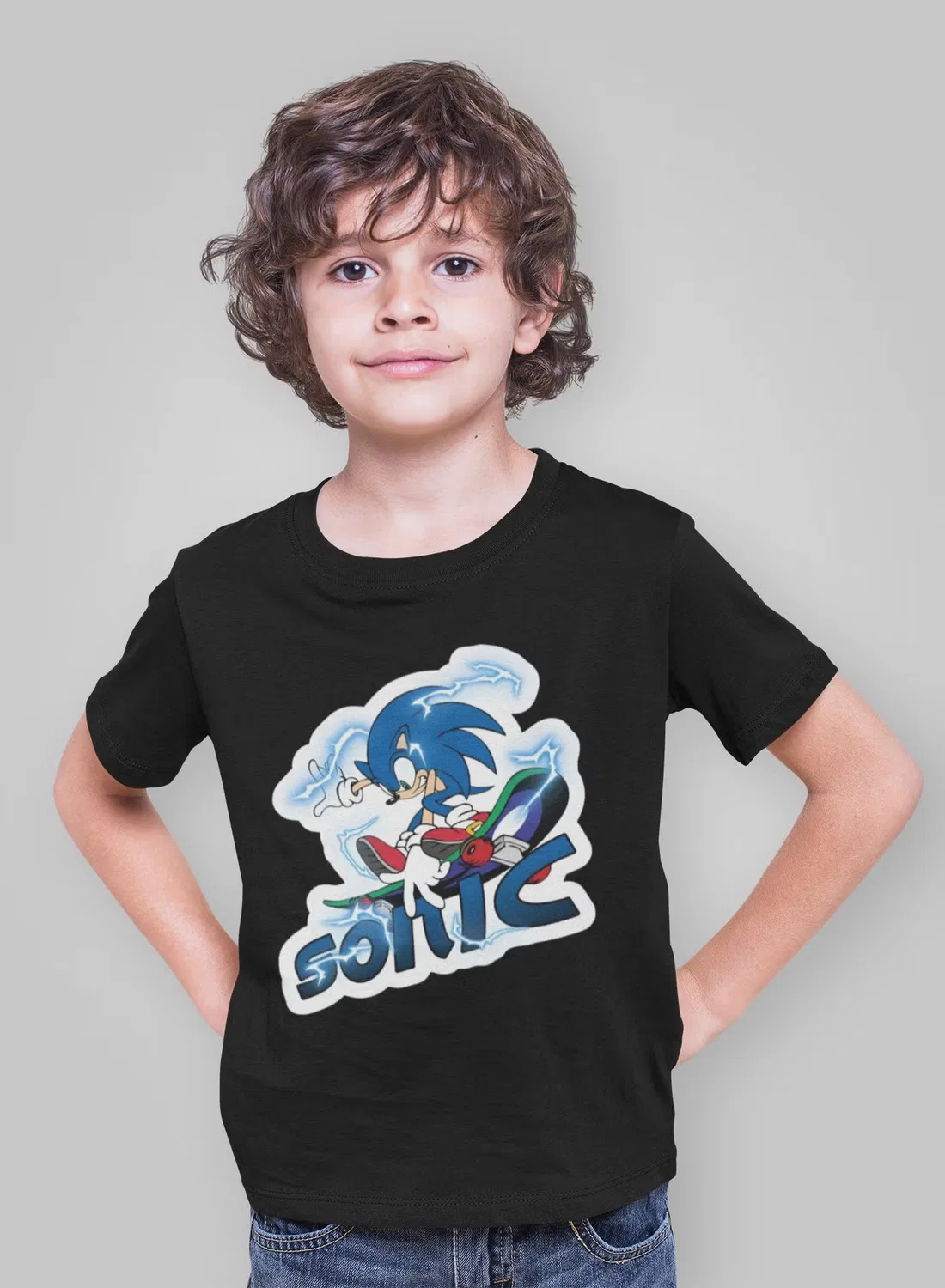 Zoom Футболка детская с принтом Sonic, черный