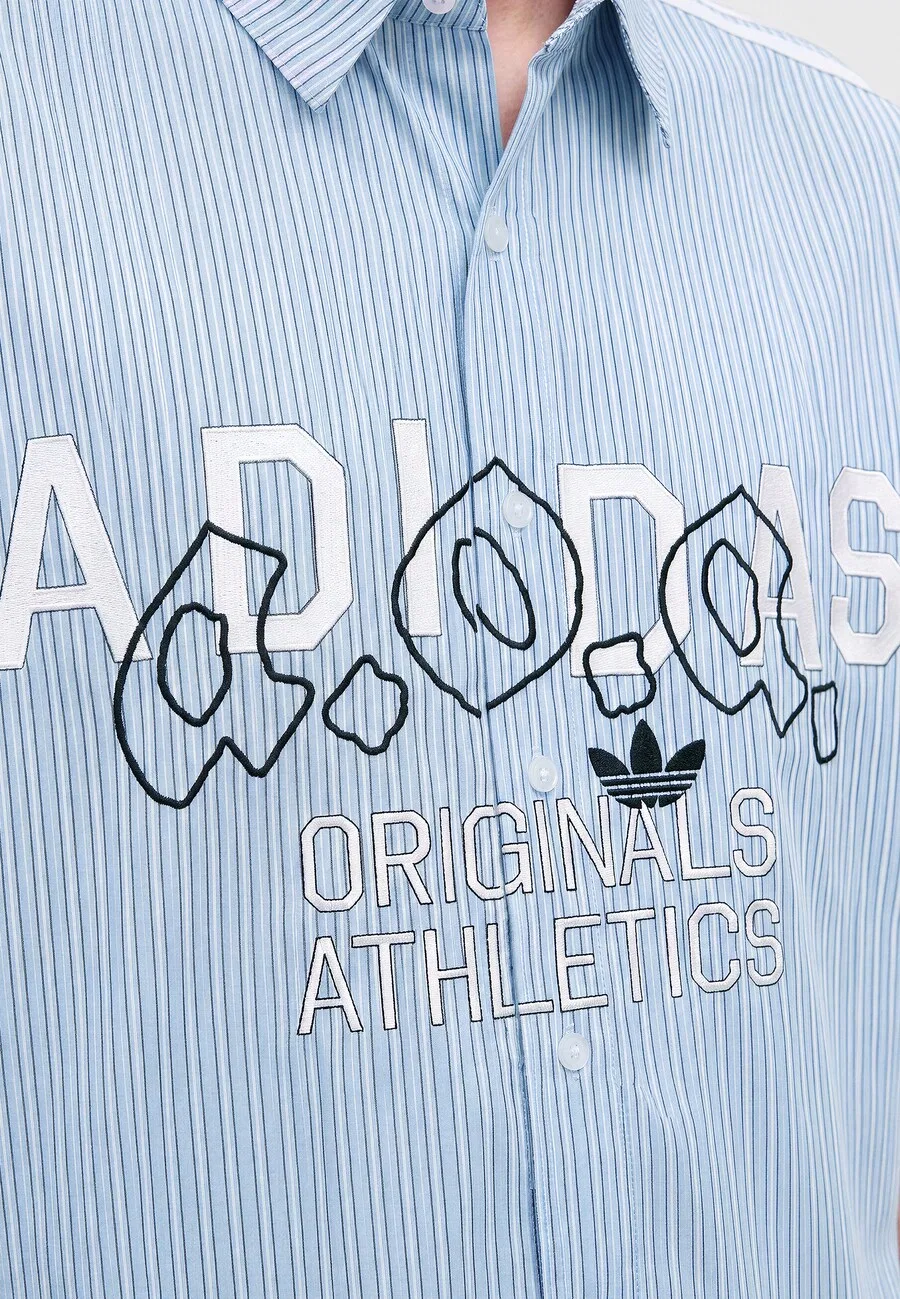 Рубашка на пуговицах ADIDAS ORIGINALS Comfort fit, цвет индиго — фото 3