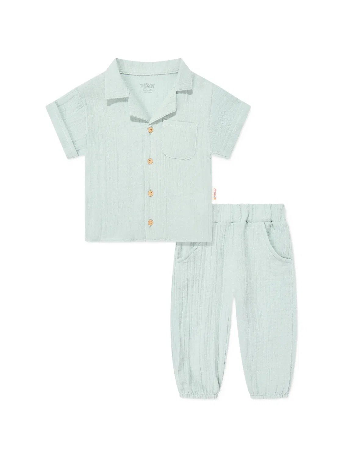 Комплект из рубашки и брюк Tiffany Kids, зеленый