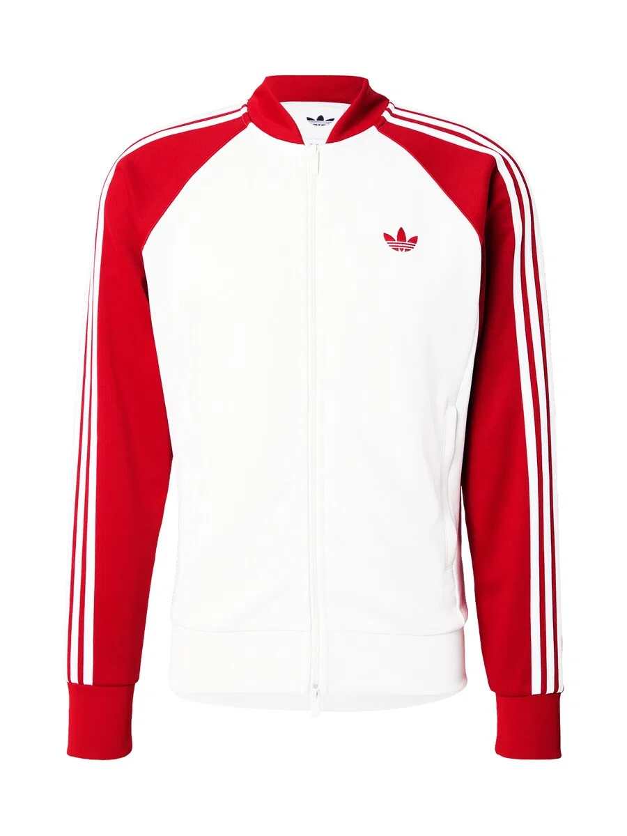 Худи на молнии ADIDAS ORIGINALS 'SUPERSTAR' белого цвета