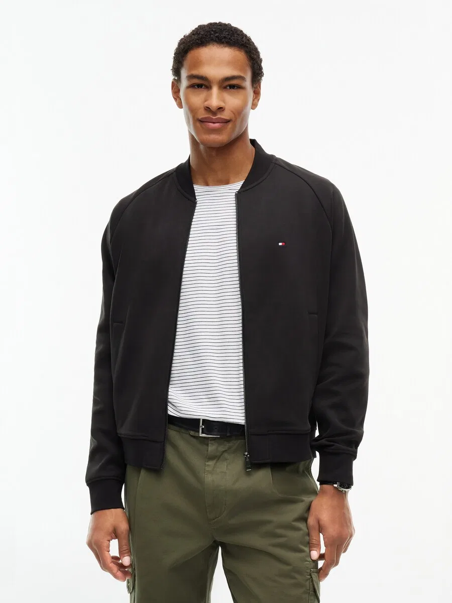 Худи на молнии TOMMY HILFIGER 'ESSENTIAL' черного цвета — фото 2