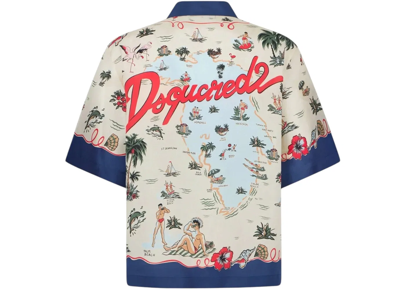 Мужская рубашка с принтом Aloha Dsquared2, Multicolor — фото 2