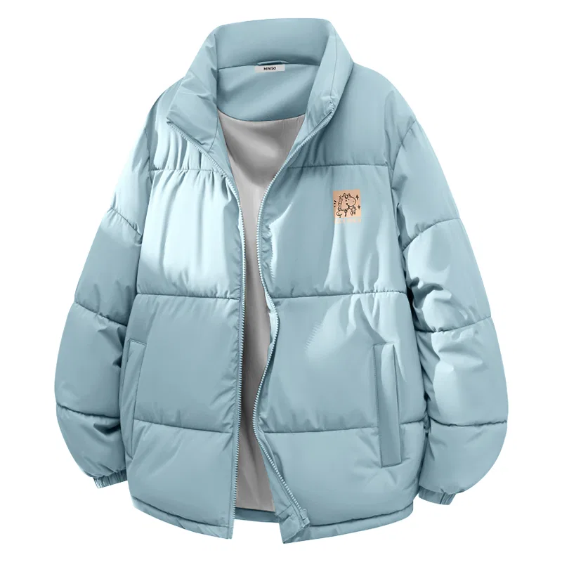 Утепленная куртка-пуховик детская с принтом MINISO, Light Blue
