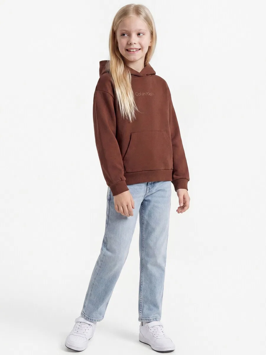 Толстовка Calvin Klein Jeans темно-коричневого цвета — фото 2