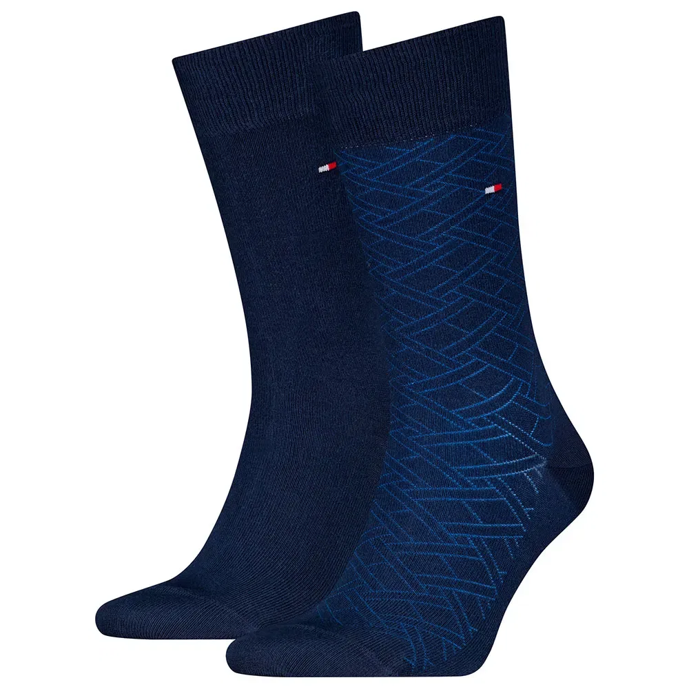 Носки с принтом Aop Flag 2 пары Tommy Hilfiger, синий