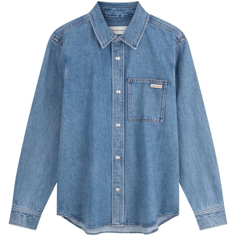 

Футболка CALVIN KLEIN мужская джинсовая светло-голубая, 1AA-Denim Light Blue