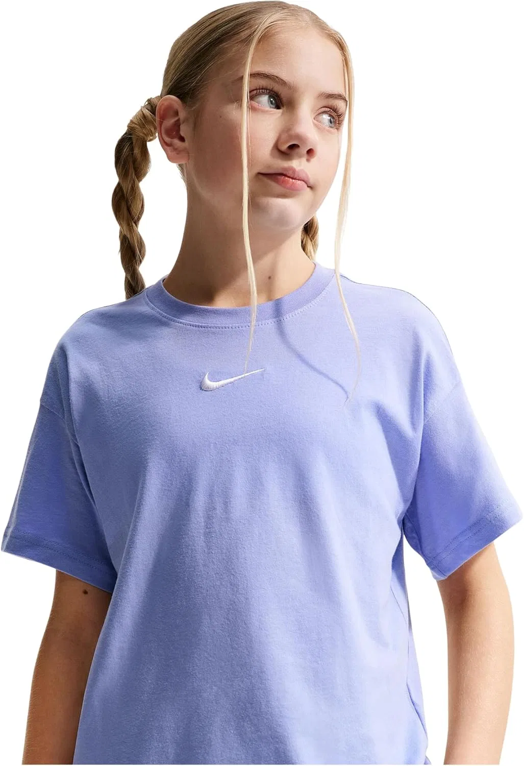 Футболка Nike Sportswear Essential для девочек, цвет Light Thistle — фото 3