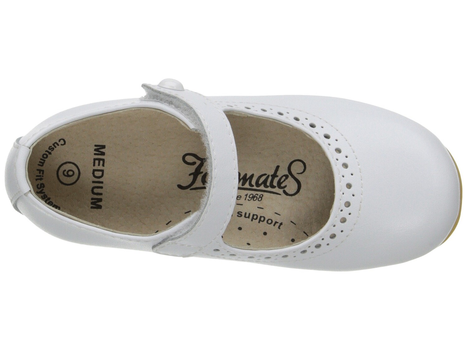

Обувь на низком каблуке FootMates Emma (Toddler/Little Kid), белый