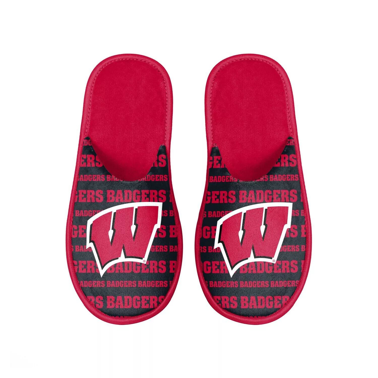 

Мужские шлепанцы с логотипом FOCO Wisconsin Badgers Scuff