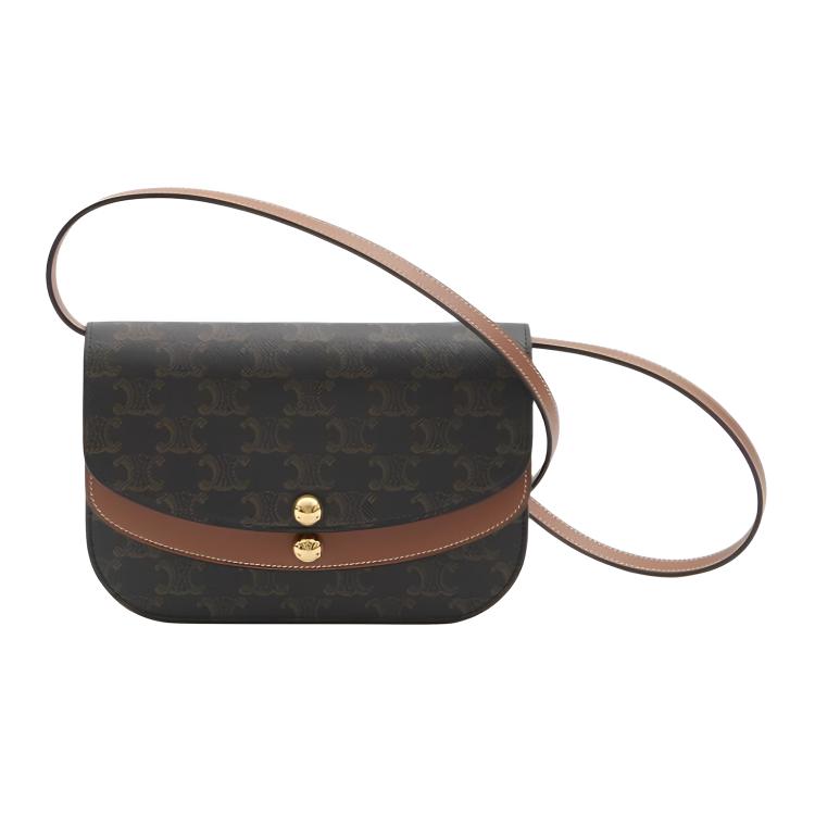 

Кожаная коричневая сумка-кроссбоди для женщин CELINE, Box(Set+Box)