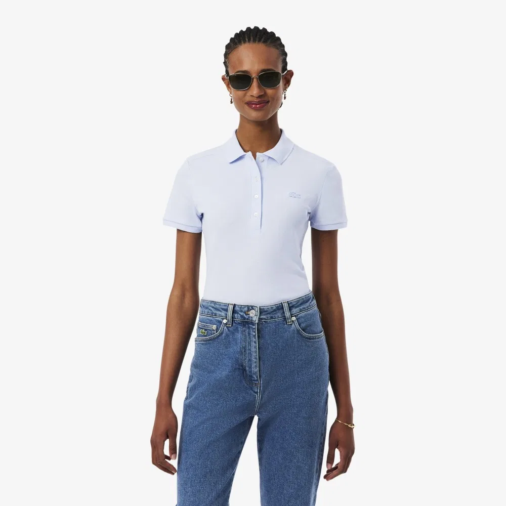 Поло Lacoste Slim Fit Mini Pique, светло-лавандовое