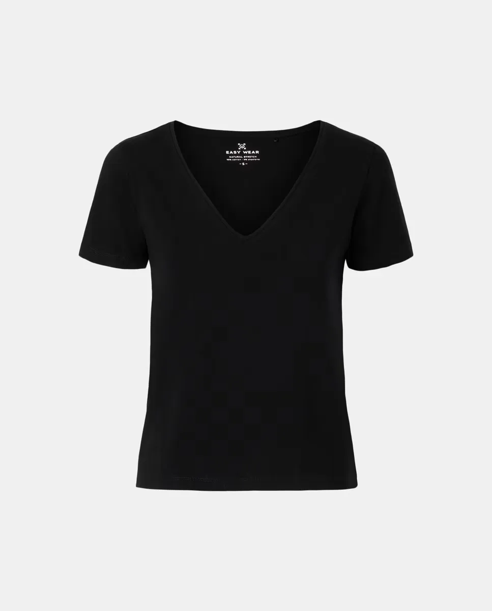 

Женская футболка с круглым вырезом и короткими рукавами Easy Wear, черный