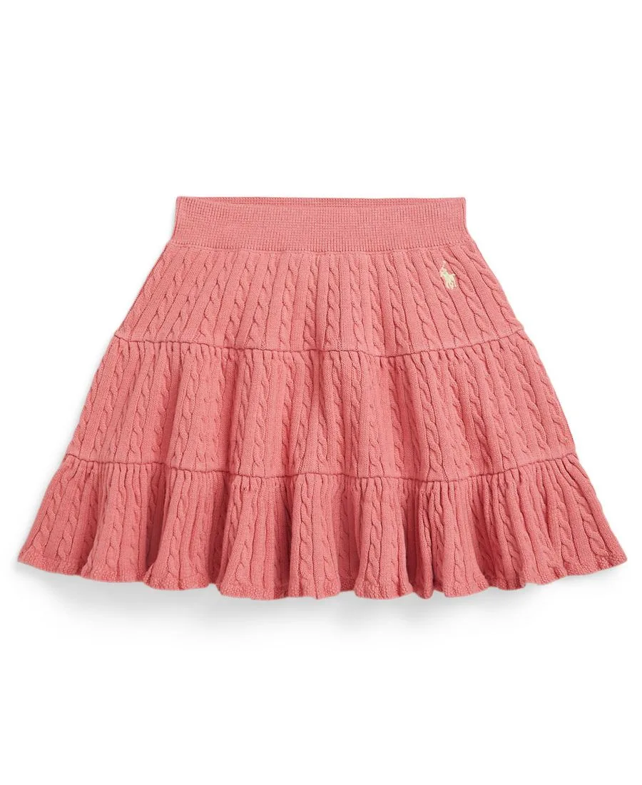 Мини-юбка с косами для девочек, размеры 2T-6X Polo Ralph Lauren, desert розовый