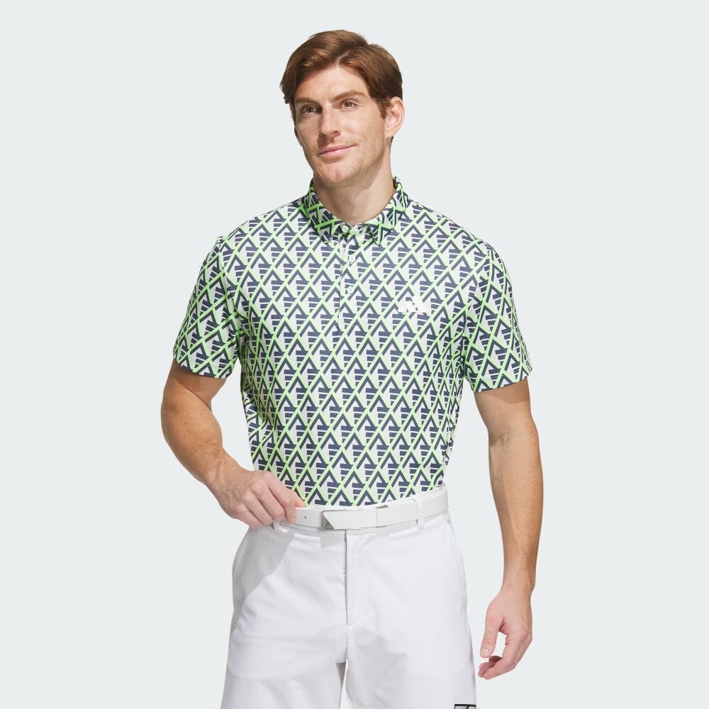 

Поло Adidas Multicolored BOS print shirt, цвет Crystal Jade