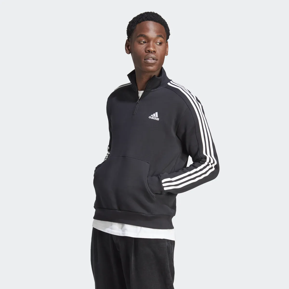 

Adidas Sportswear Толстовка "M 3S FL 1/4 Z", черный