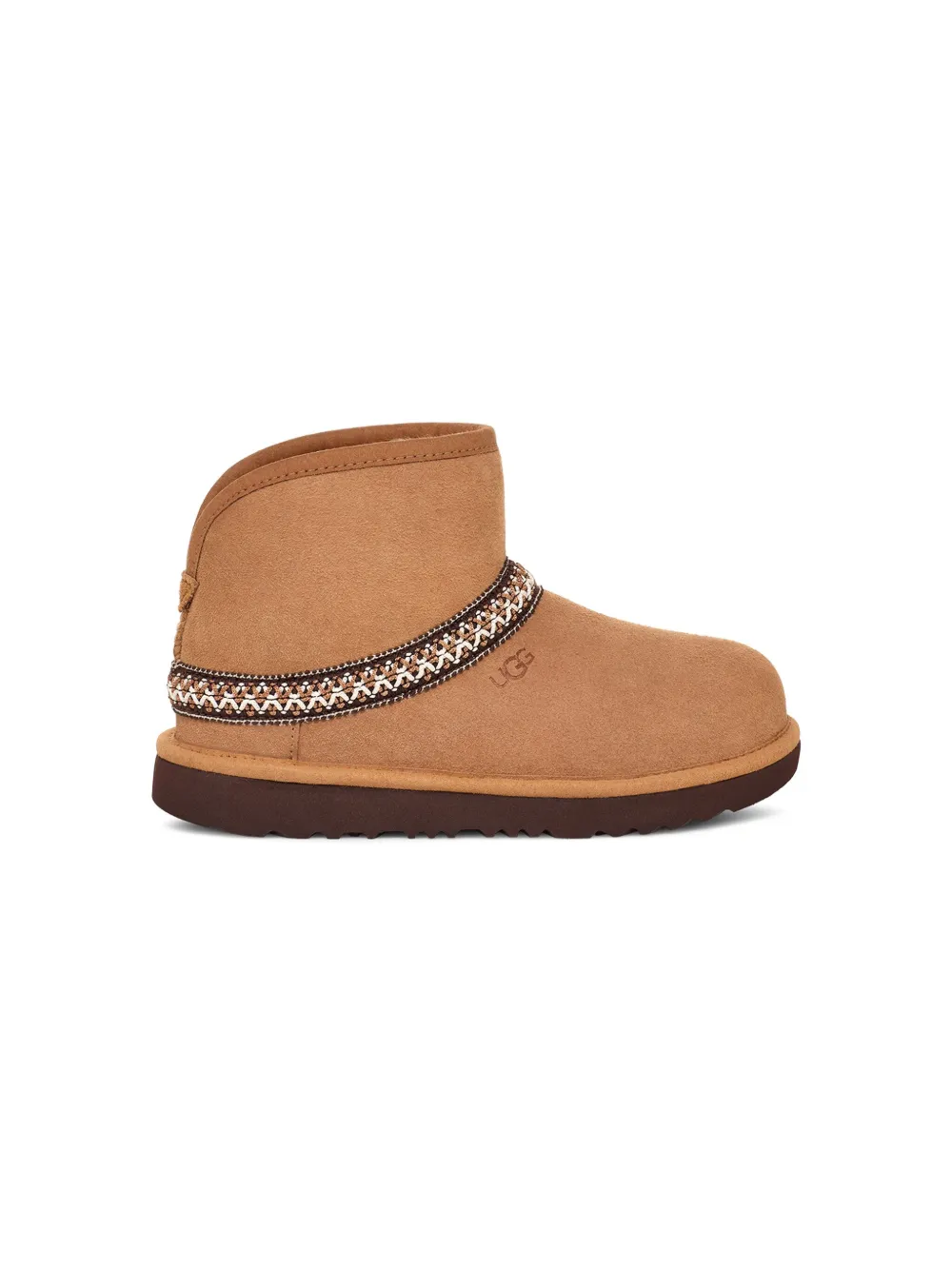 Угги Classic Mini Crescent UGG Kids, коричневый — фото 2