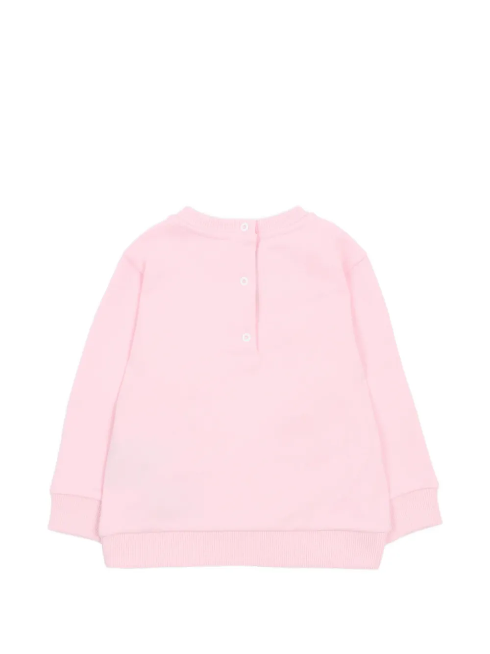 Топ с круглым вырезом и принтом Balmain Kids, розовый — фото 2