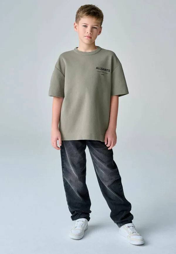 Футболка оверсайз с принтом "вафельный андеграунд" Smallsaints, Khaki Green — фото 4
