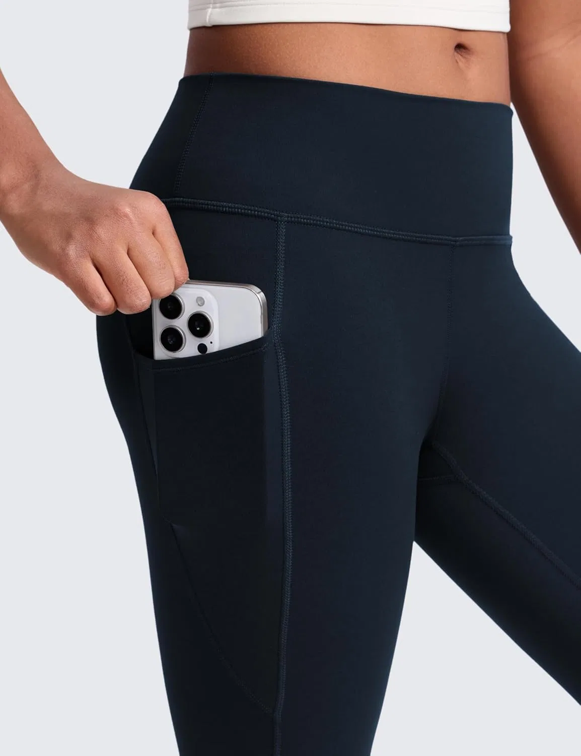 Леггинсы для йоги и фитнеса CRZ YOGA, девочкам, True Navy — фото 4
