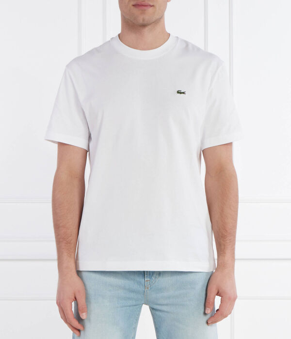 

Футболка мужская Lacoste базовая с логотипом бренда, белый