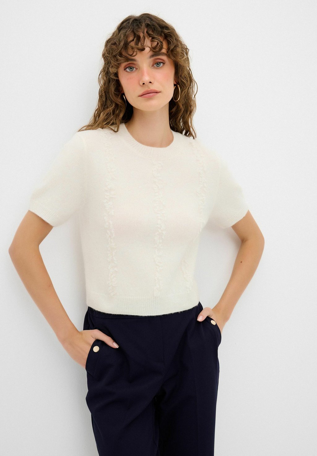 

Базовая футболка DETAILED SHORT SLEEVE adL, бежевый