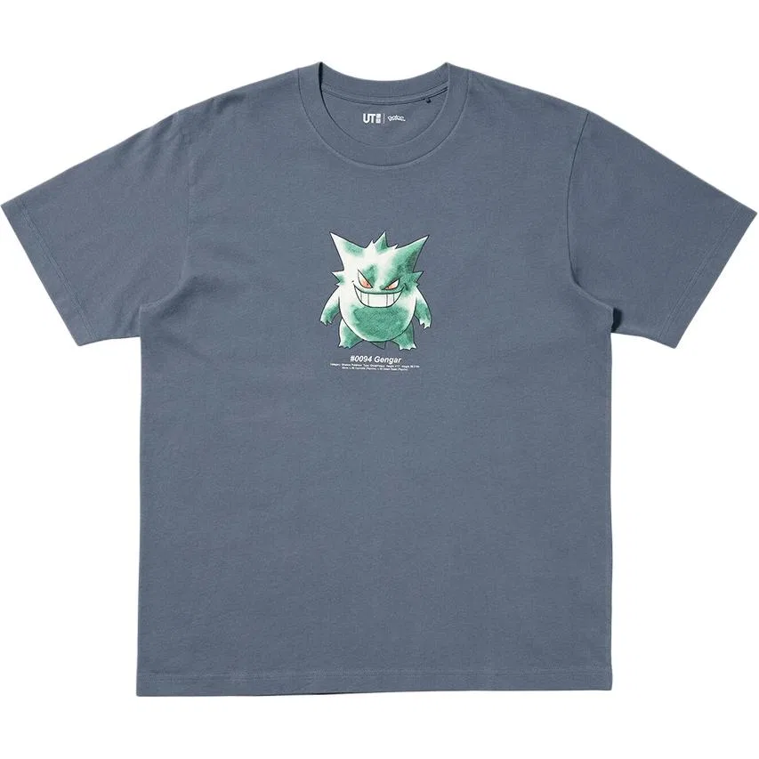 Футболка x POKEMON/, SS26, унисекс UNIQLO, 07 Asphalt Gray