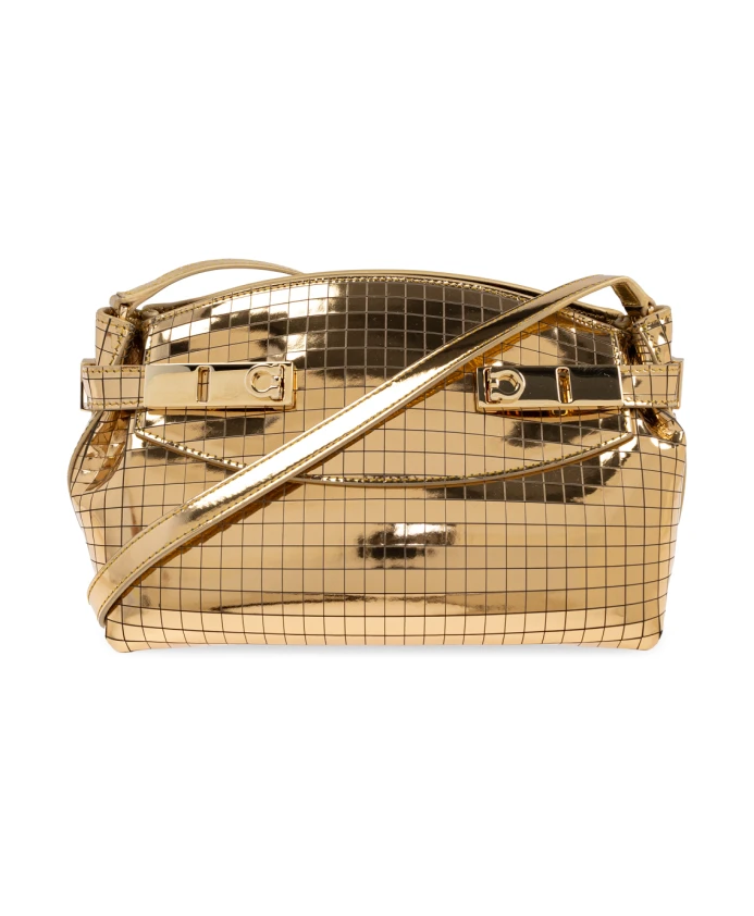 

Сумка через плечо обнимающая маленькая Salvatore Ferragamo, желтый