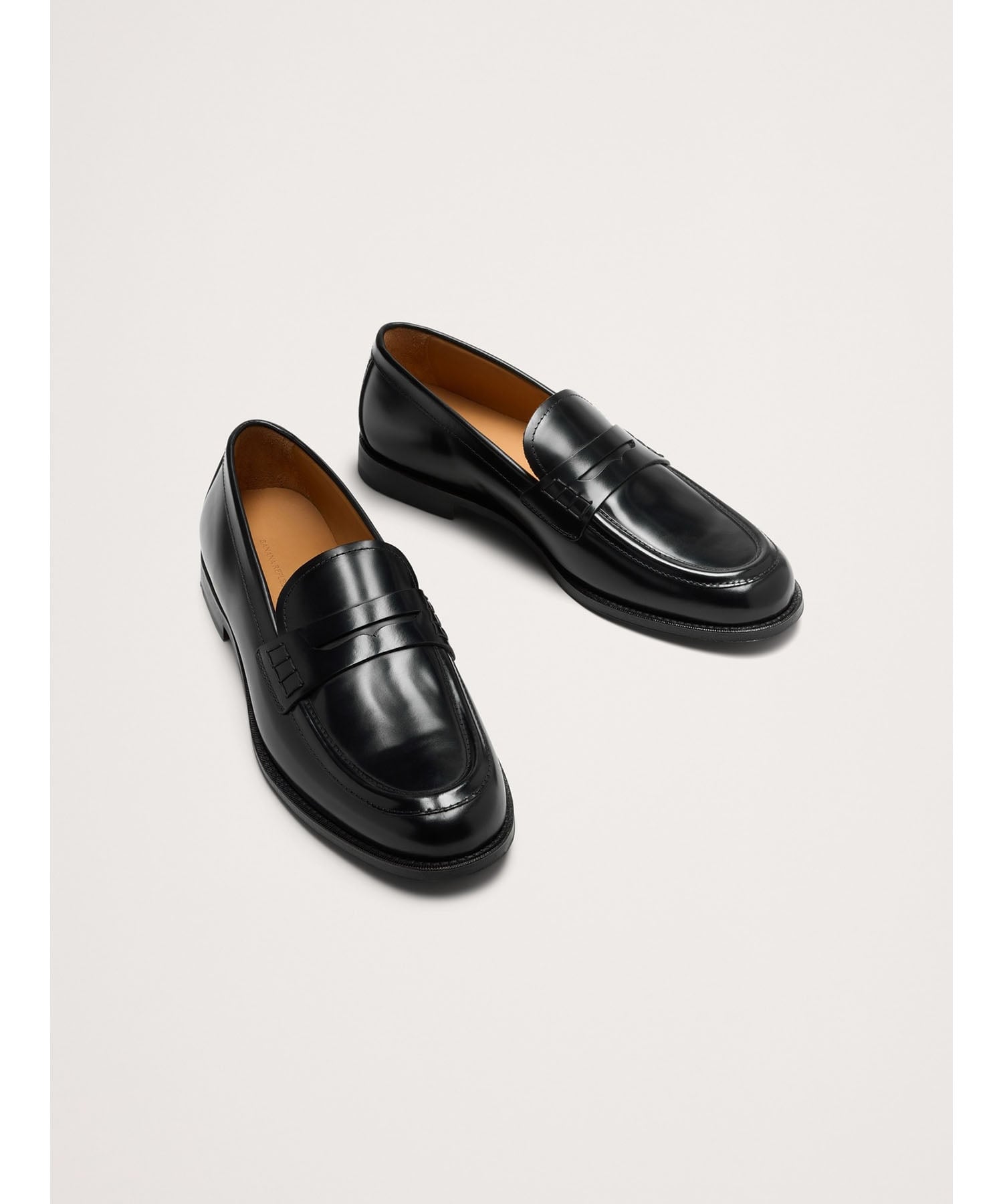 (М) Кожаные лоферы BANANA REPUBLIC, BLACK