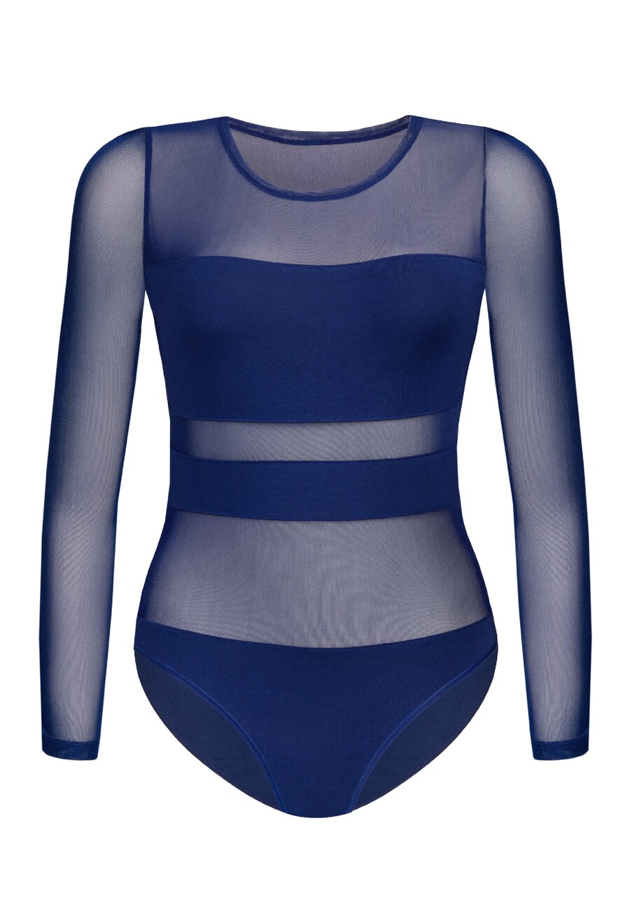 

Классический топ TEYLI Shirt Bodysuit, темно-синий
