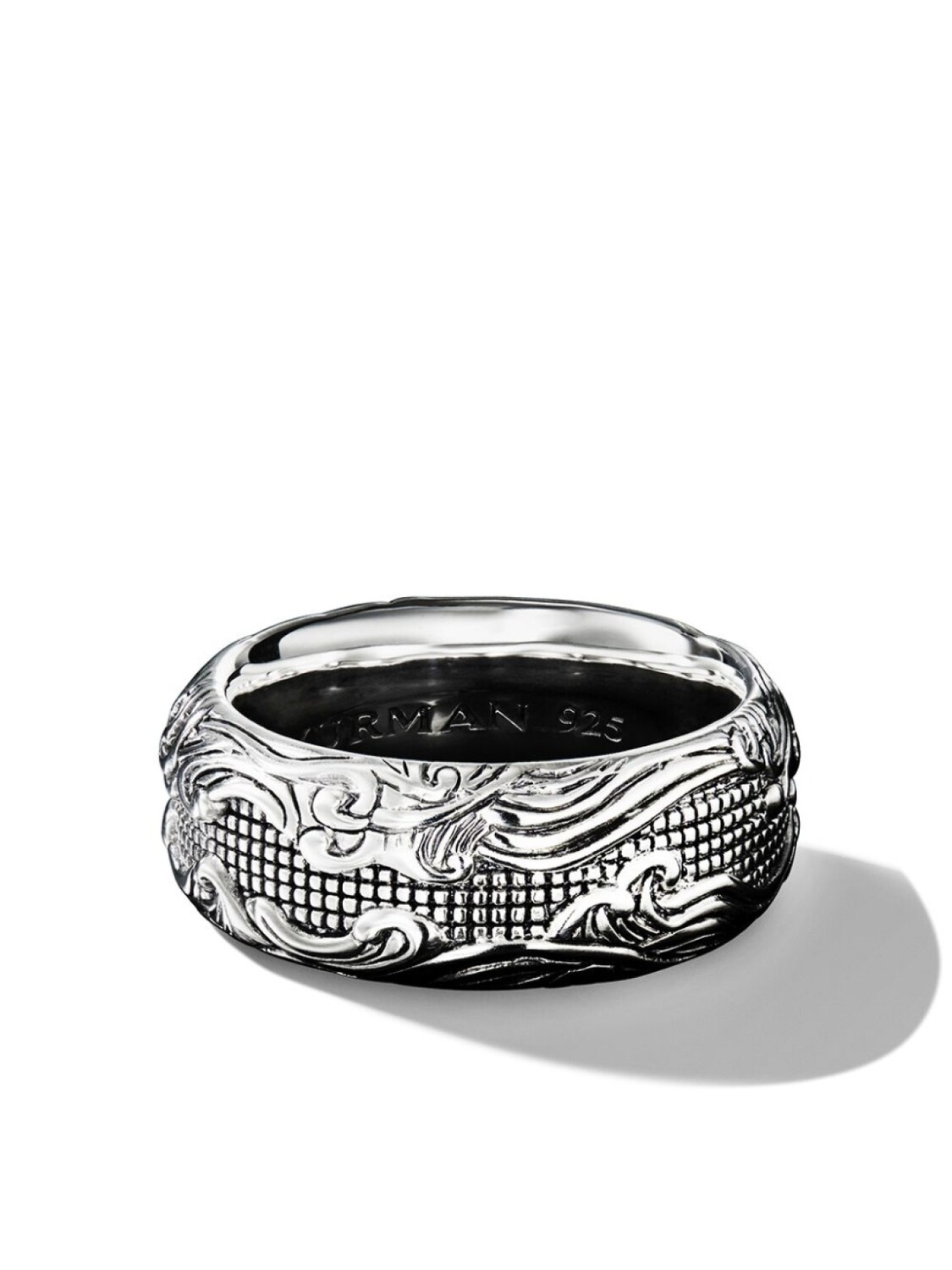 

Серебряное кольцо Waves David Yurman, серебряный