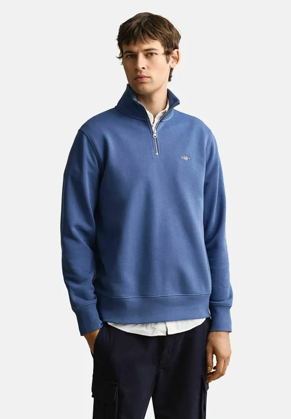 

Толстовка с половинной молнией и эмблемой reg shield Gant, Vintage Blue, Синий, Толстовка с половинной молнией и эмблемой reg shield Gant, Vintage Blue