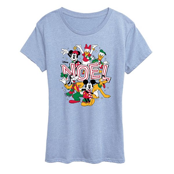 

Футболка женская Mickey & Friends Noel Graphic Disney, Heather Chambray Blue