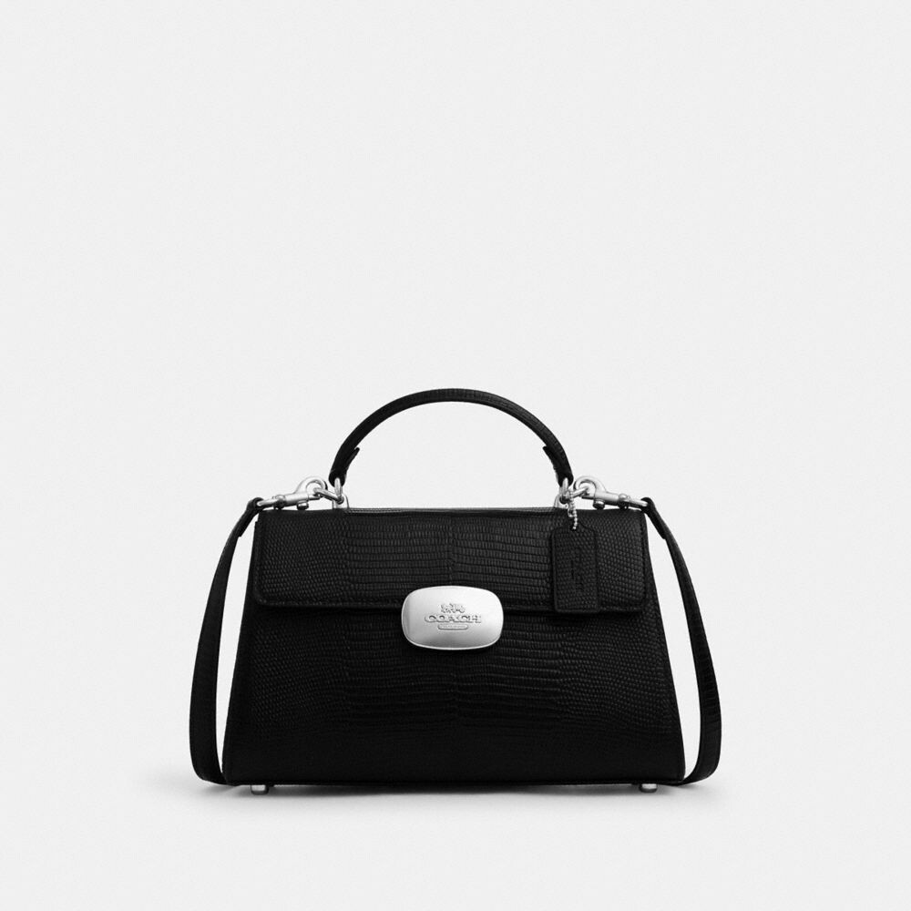 

Сумка Eliza с верхней ручкой COACH, серебряный/черный