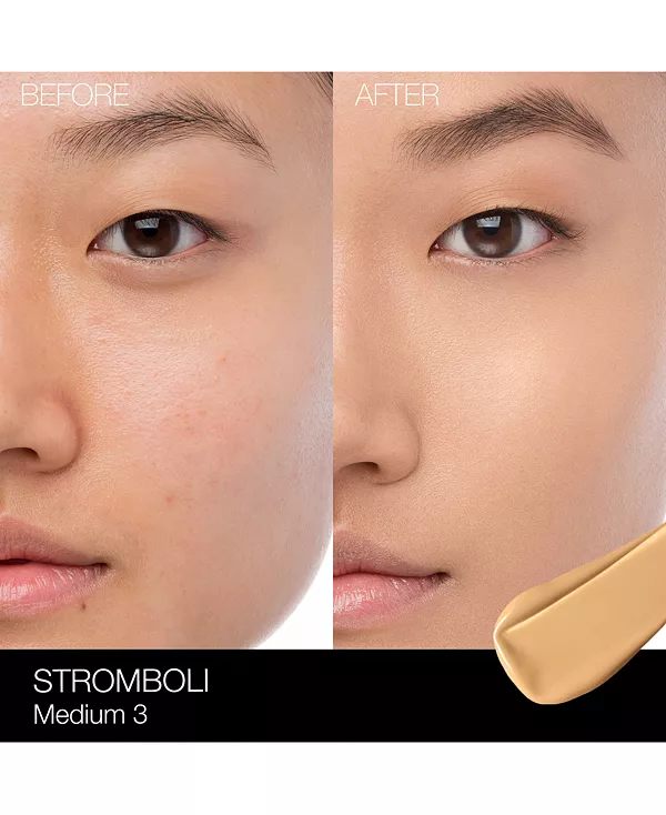 Стойкая тональная основа с естественным сиянием, 1 унция. Nars, stromboli (m3 - medium with warm undertones, and a yellow tone) — фото 3