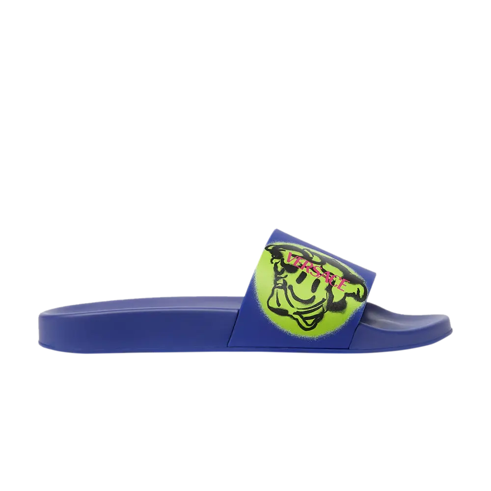 Шлепанцы Versace Medusa Smile Slide, синий