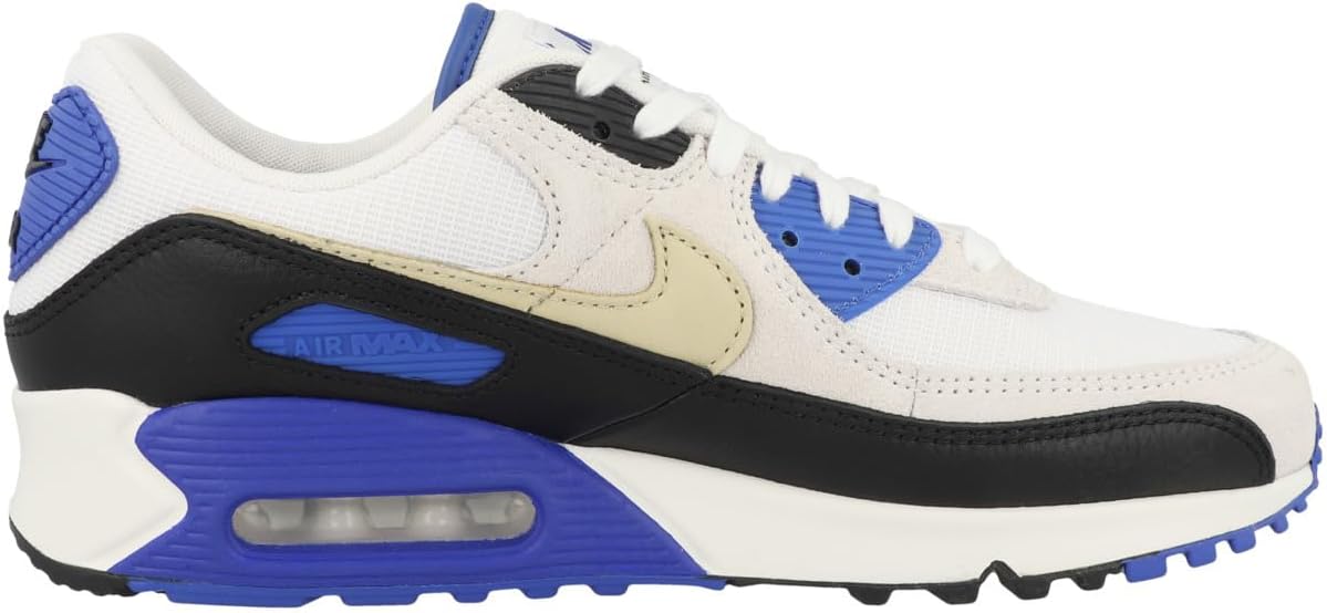 Nike Мужские кроссовки Air Max 90 Premium, White Khaki Racer Blue Black — фото 3