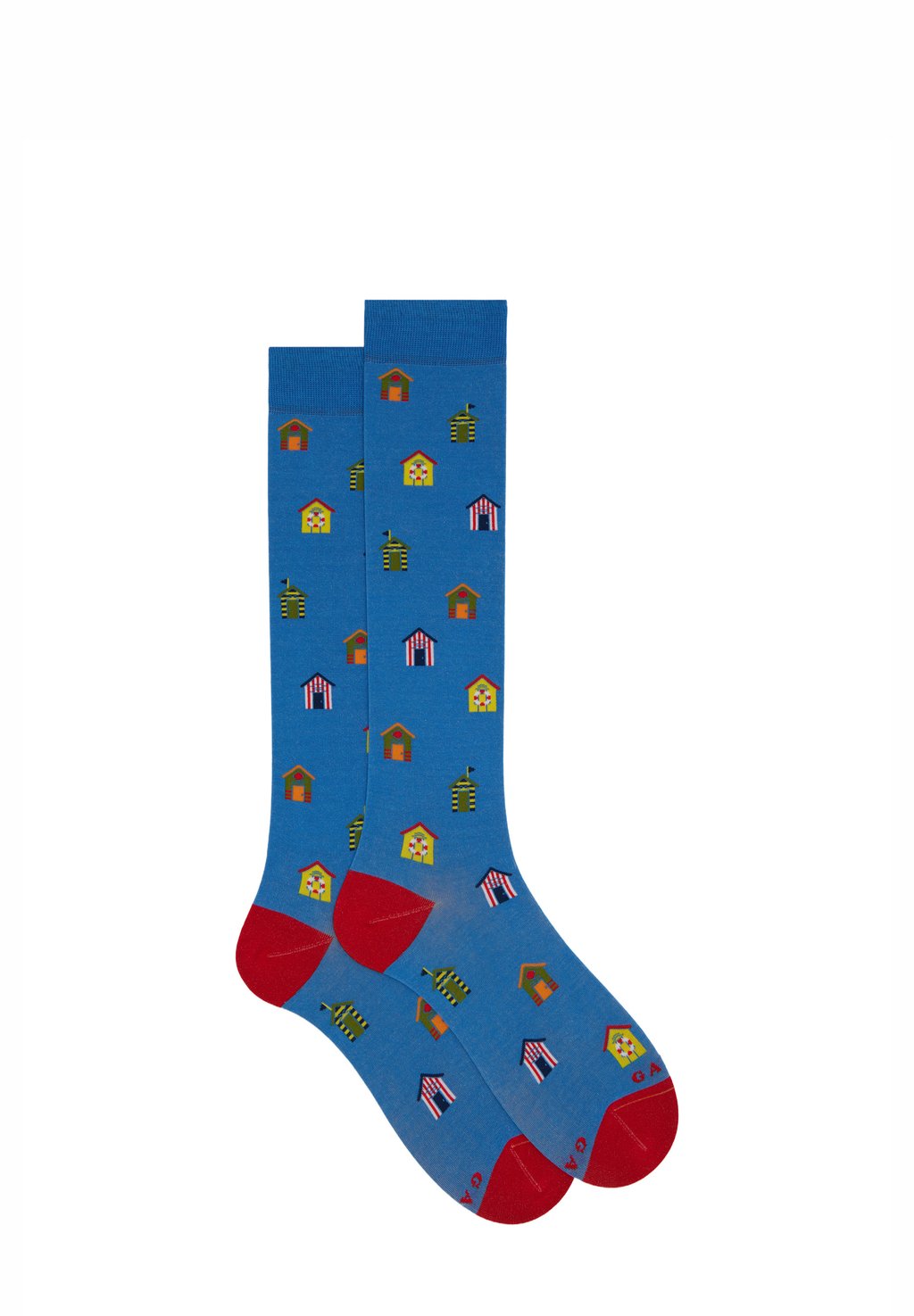 

Носки WITH BEACH CABIN PATTERN Gallo, светло-голубой