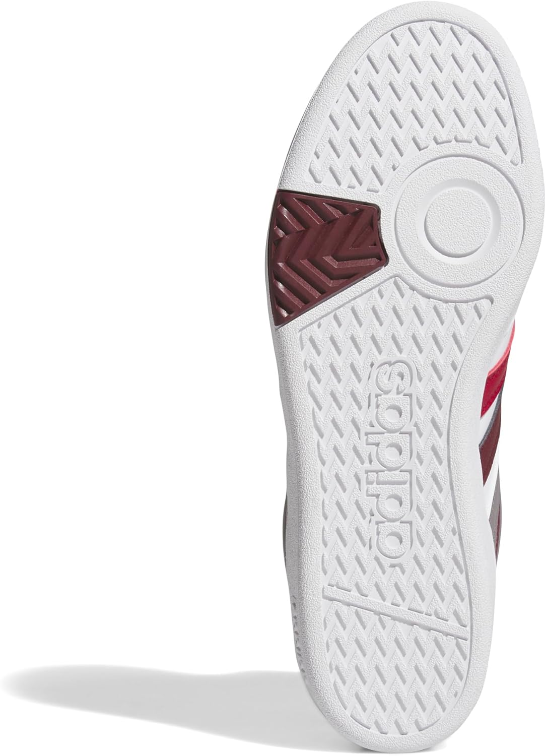 Кроссовки Adidas Unisex-Adult Hoops 4.0 Mid Top, белый/красный — фото 3