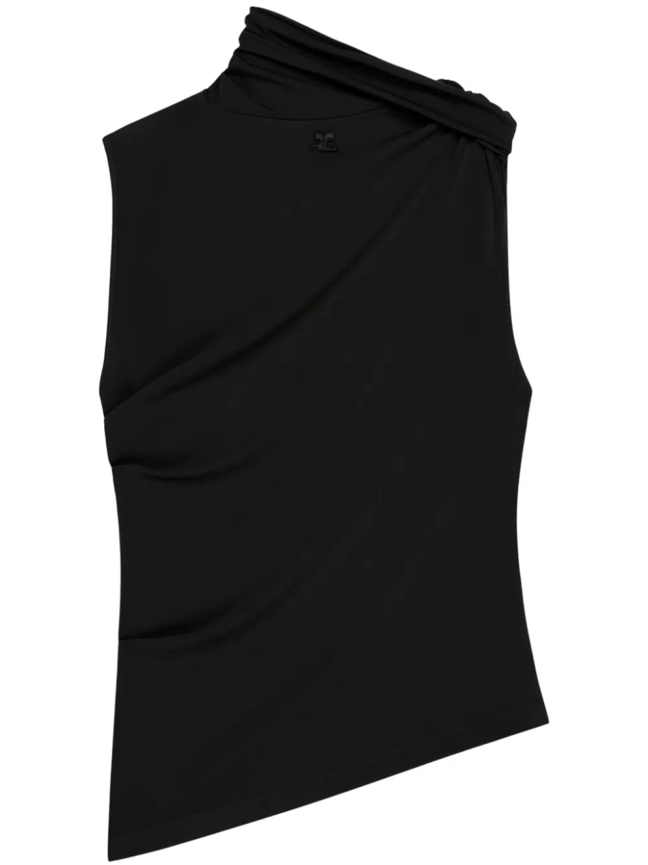 

Courrèges топ из джерси с драпировкой, черный