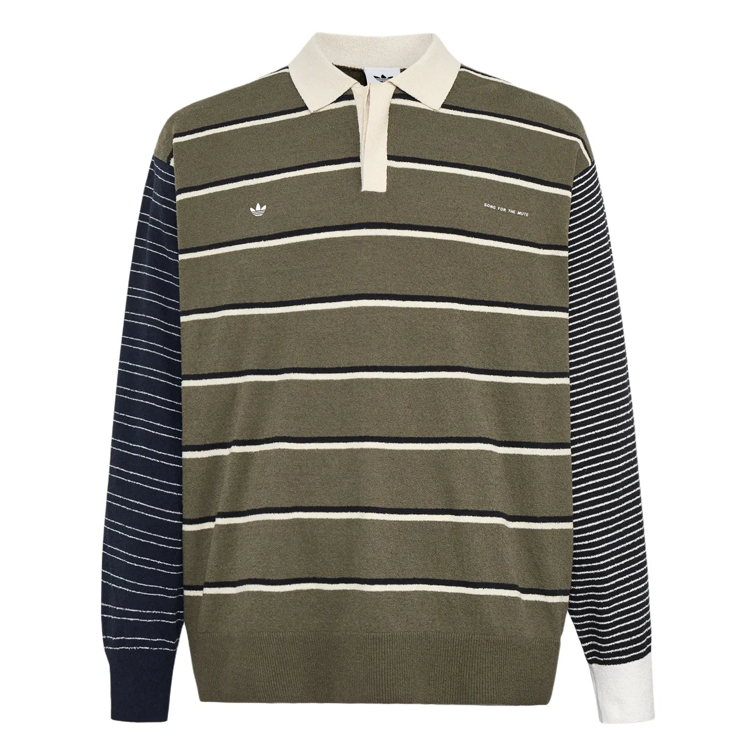 Поло Adidas Originals x SONG FOR THE MUTE SFTM 007 Unisex оливково-зеленый/черный