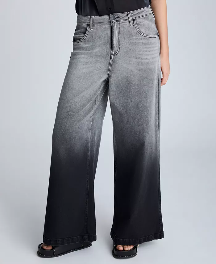 

Женские джинсы Ombré Wide Leg Kenneth Cole, черный