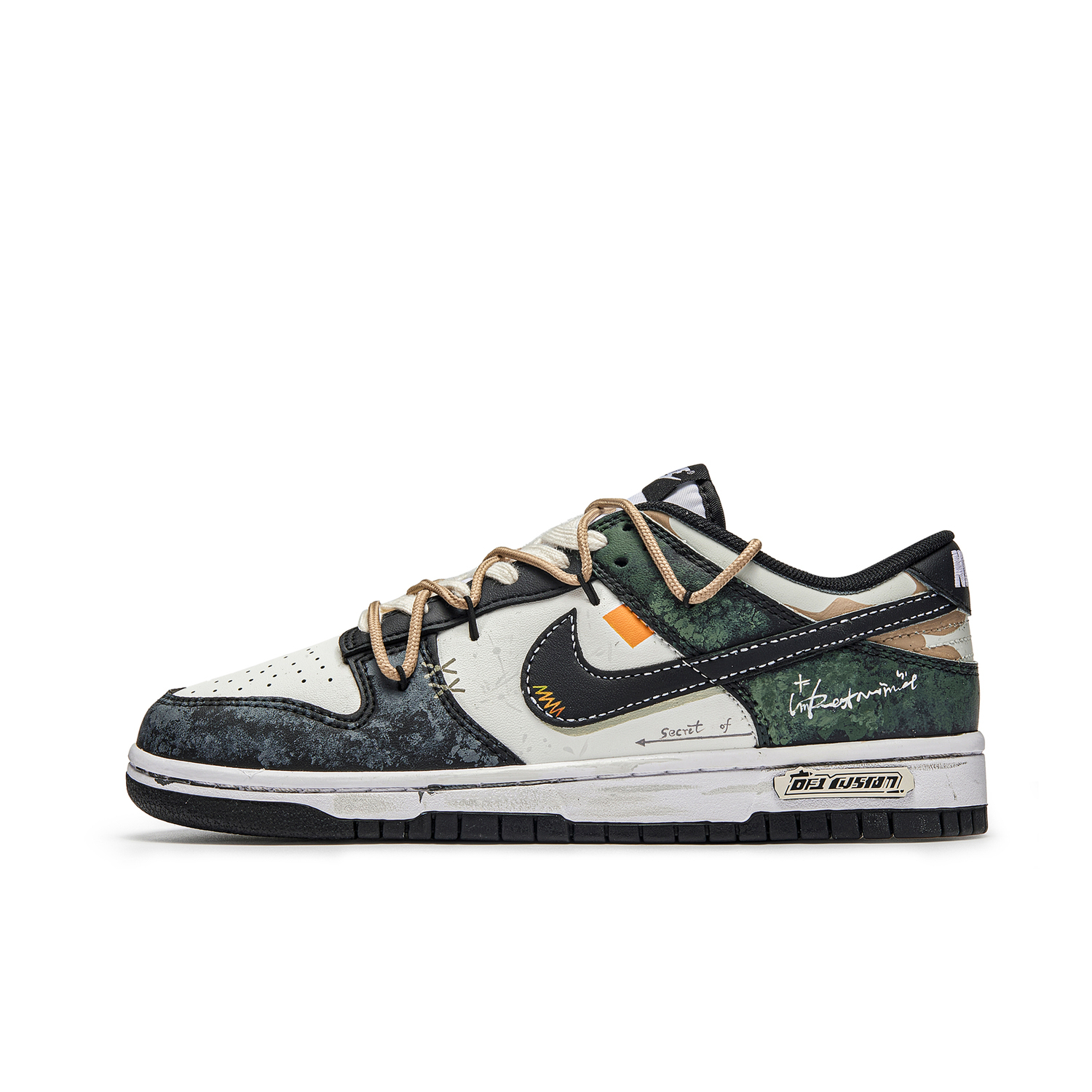

Nike Dunk Eternal Forest Leather Abrasion Resistant Low top Skateboard Shoes Unisex White Green