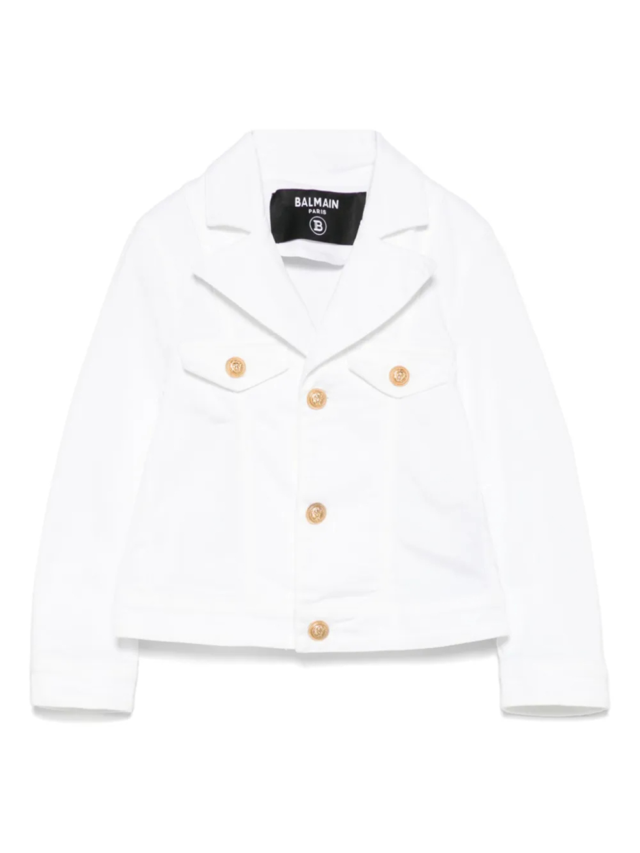 

Детская джинсовая куртка Balmain Balmain Kids, белый