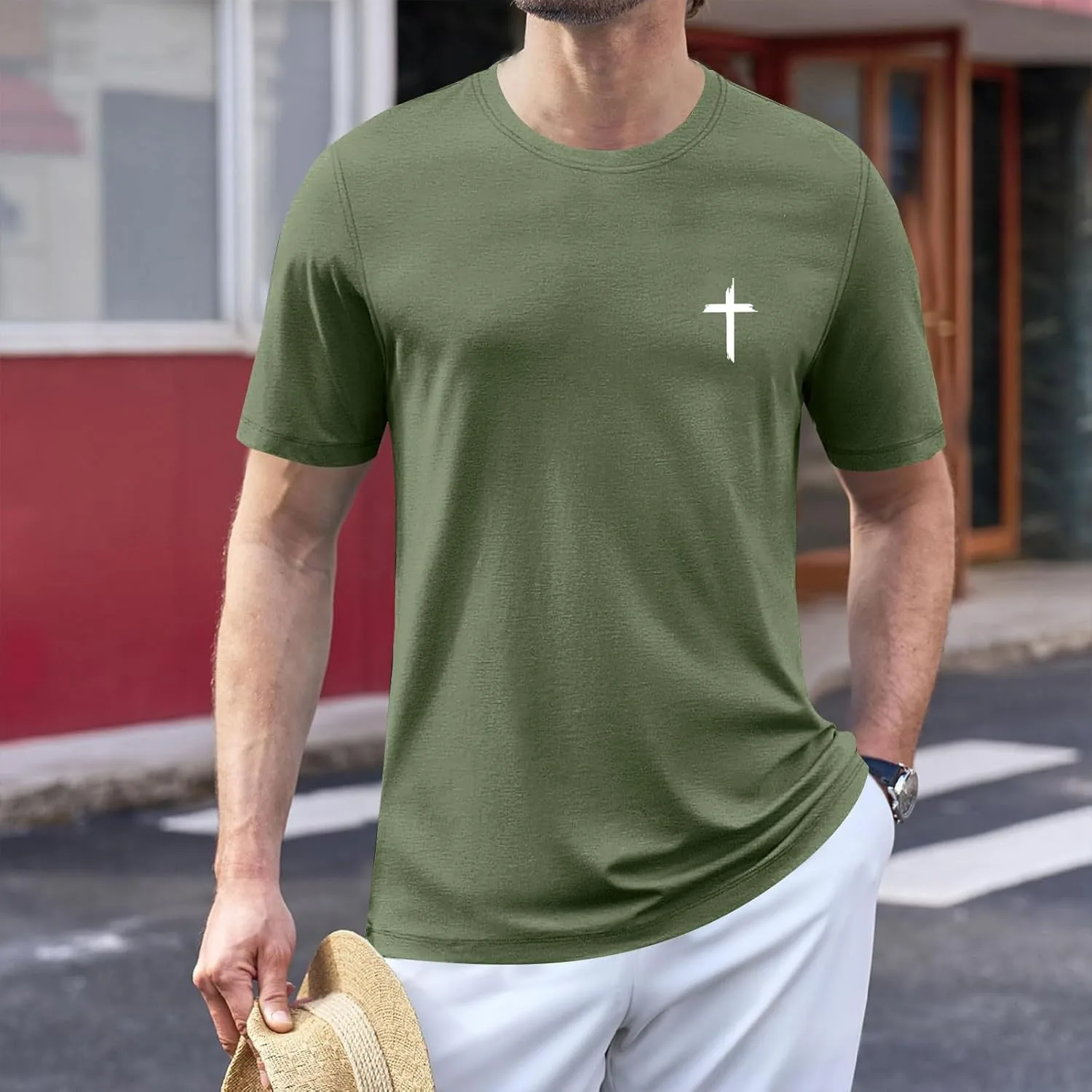 Футболка Christian с принтом в виде креста — фото 2