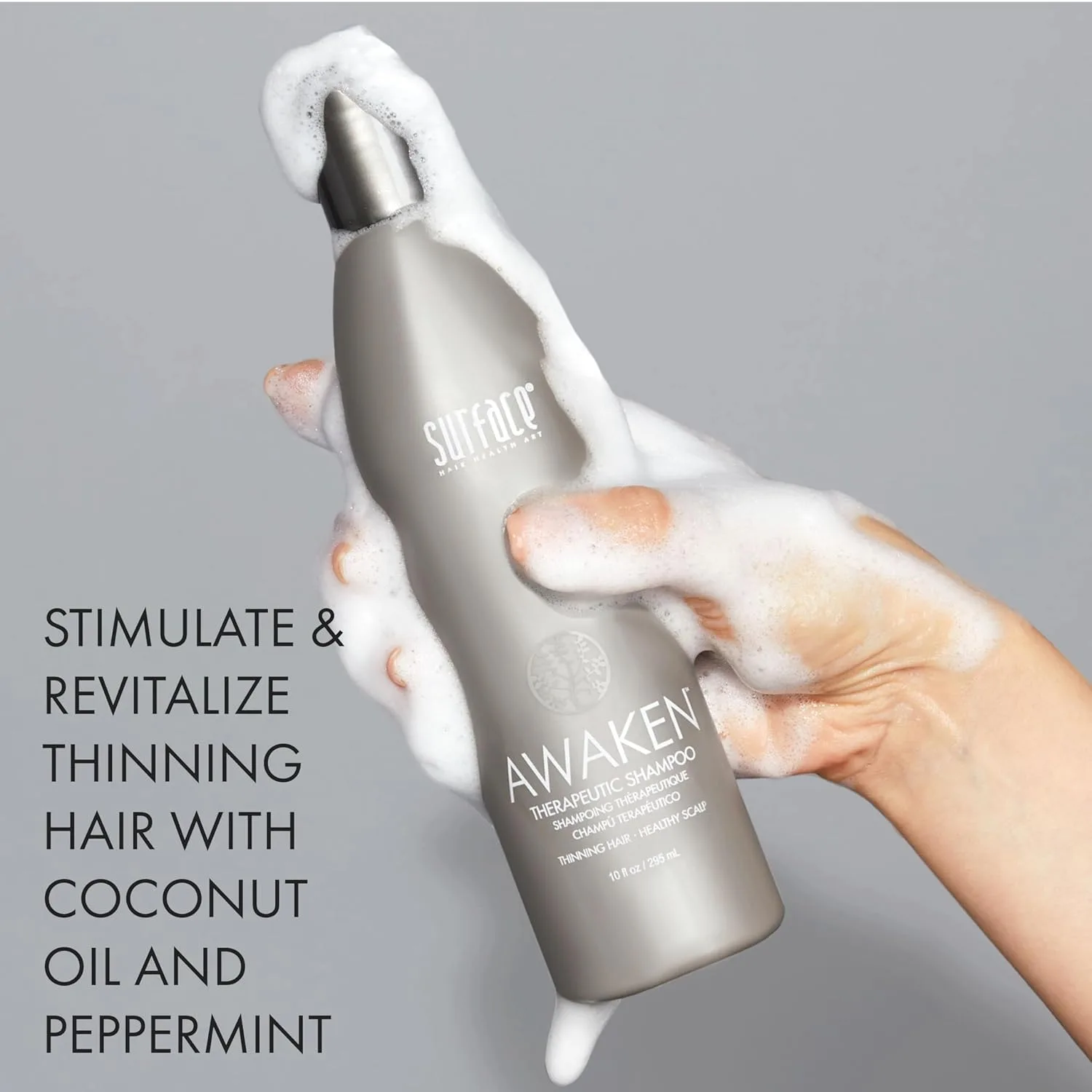 Набор из двух лечебных шампуня и кондиционера Surface Hair Awaken для заметного утолщения и укрепления тонких волос. — фото 2