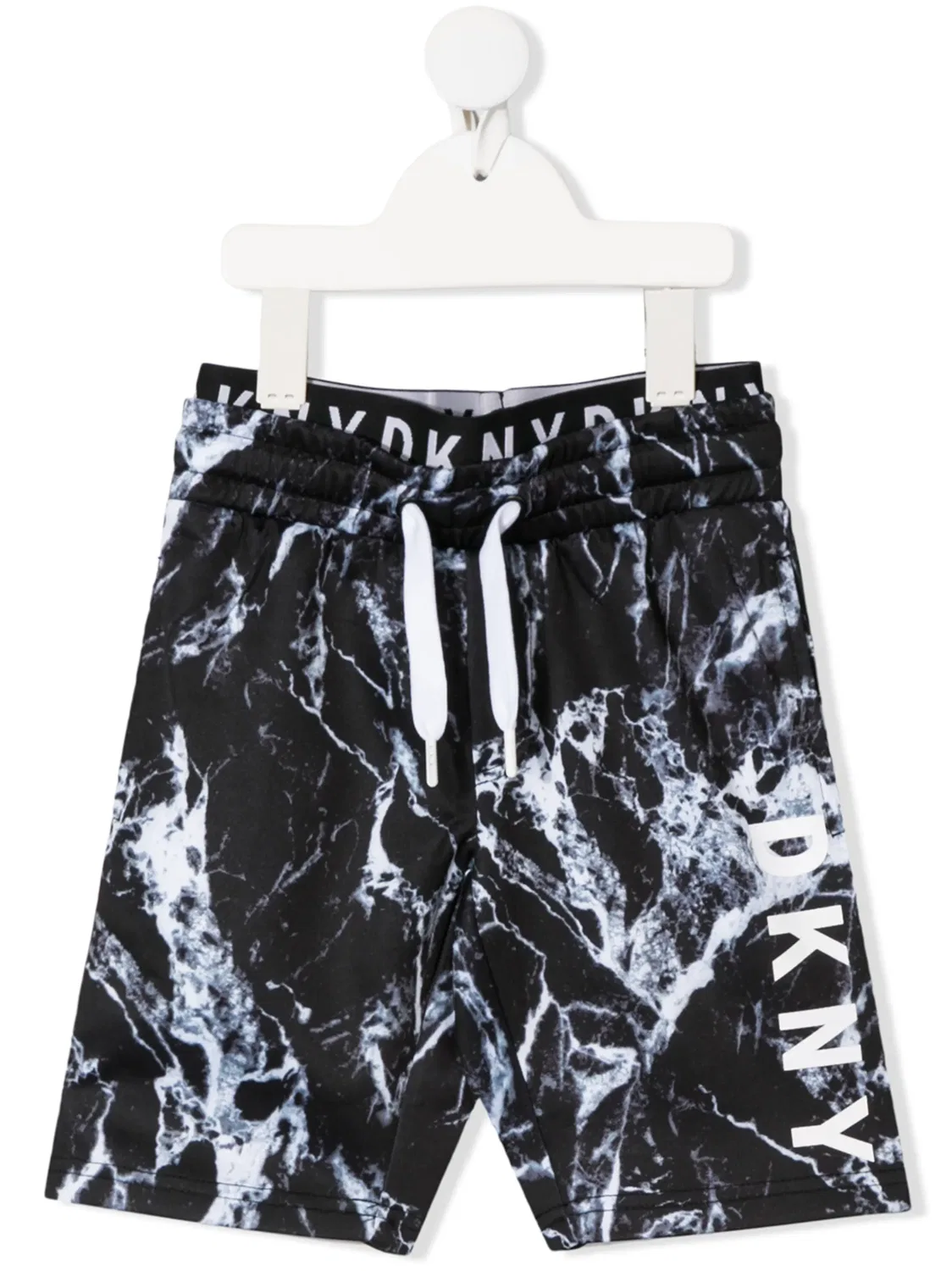 Шорты с принтом и кулиской Dkny Kids, черный